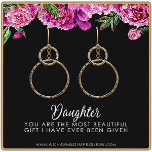 Dochtercadeaus van moeder vader • Cadeau voor volwassen dochter • Dochter verjaardagskaart en sieraden • Kerstcadeaus voor vrouwen tienermeisje