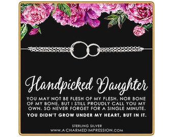 Stepdaughter Bracelet: Interlocking Sterling Silver Circles, Infinite Love