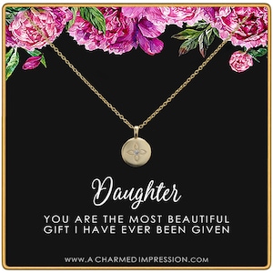 Dochtercadeaus van moeder vader • Cadeau voor volwassen dochter • Dochter verjaardagskaart en sieraden • Kerstcadeaus voor vrouwen tienermeisje