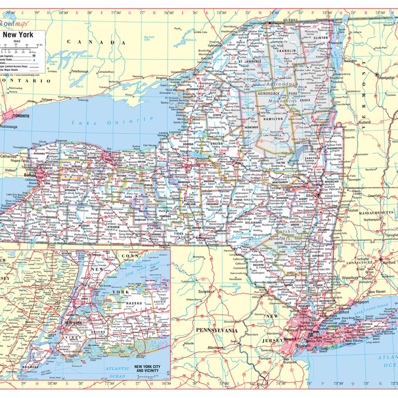 York on the Map - Etsy
