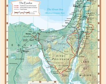 The Exodus Wall Map Bible Poster