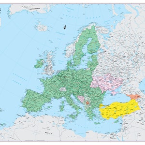 European Union Map Wall Poster