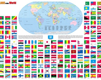 Flags of the World: Giant Wall Chart and Sticker Book