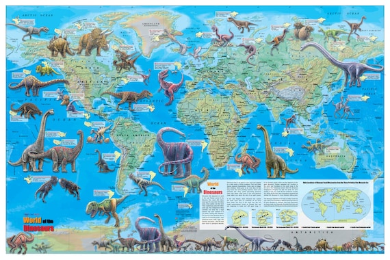 World Map Of Dinosaurs