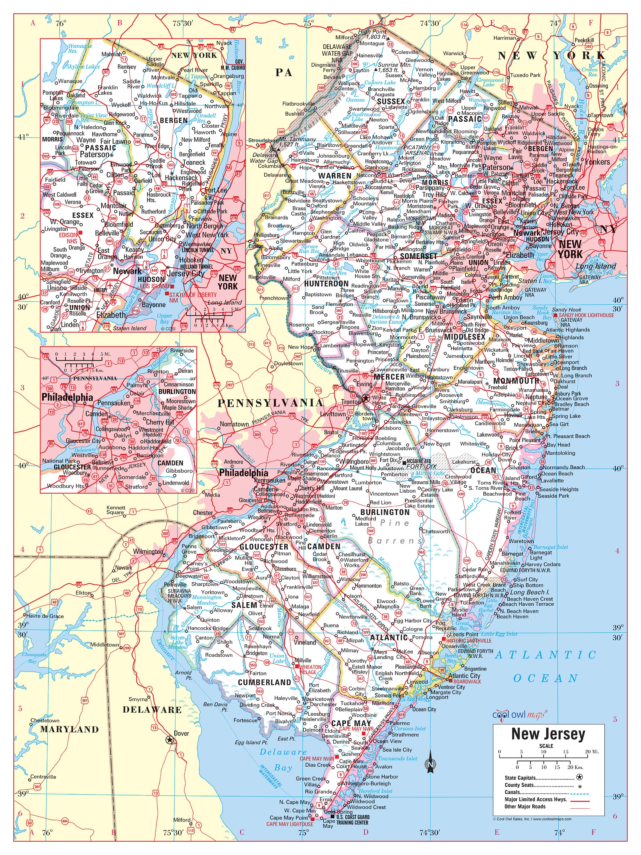 Map of New Jersey