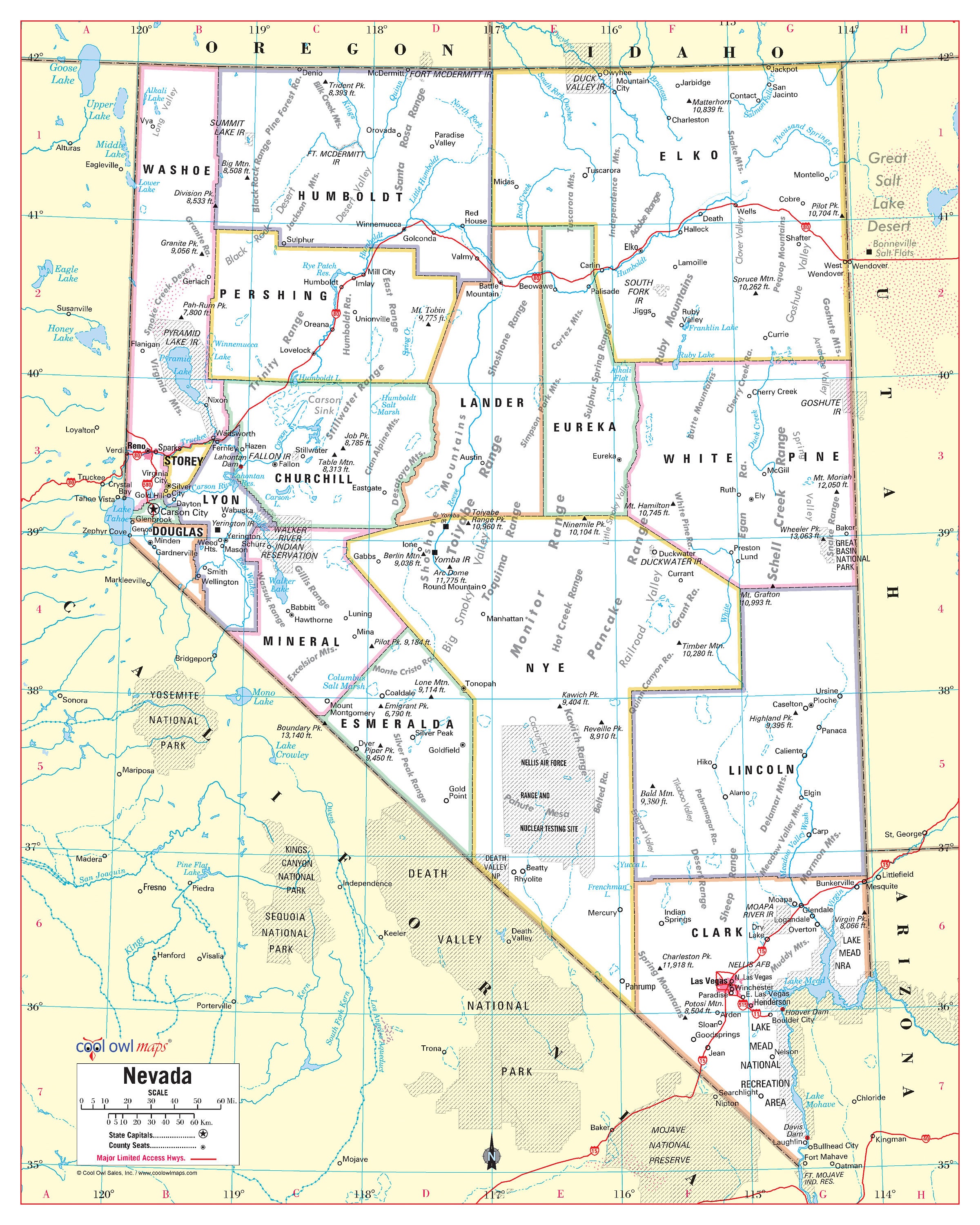 Large Map Of Nevada Nevada State Wall Map Large Print Poster 24X30 - Etsy Singapore Large Map Of Nevada Nevada State Wall Map Large Print Poster 24X30 - Etsy Singapore
