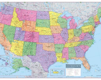 UNITED STATES Wall Map USA Poster