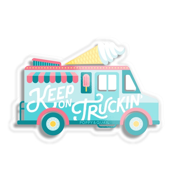 Ice Cream Truck Sticker Etsy