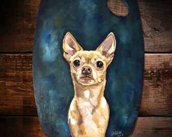 chihuahua Portrait Painting Oil