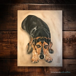 Beagle painting on canvas image 1