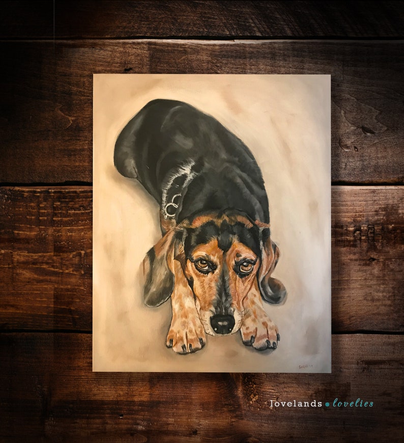 Beagle painting on canvas image 1