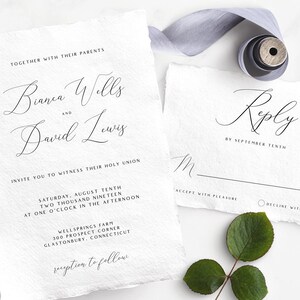 Calligraphy Classic Romantic Invitation Suite Printable Template DIY Instant Download image 3