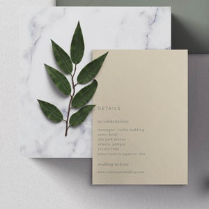 Printable Modern Marble Geometric Wedding Invitation Suite RSVP Details Card image 4