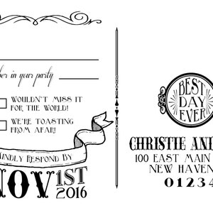 Vintage Nostalgic Carnival Wedding Invitation Suite Printable Digital File image 6