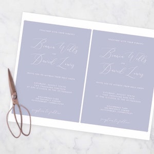 Calligraphy Classic Romantic Invitation Suite Printable Template DIY Instant Download image 4