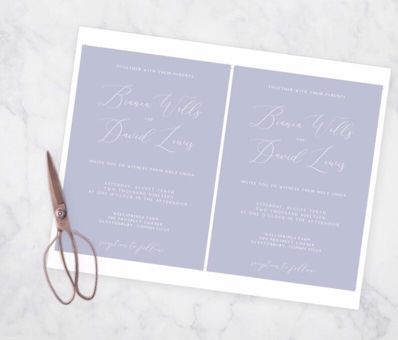 Calligraphy Classic Romantic Invitation Suite Printable Template DIY Instant Download image 4