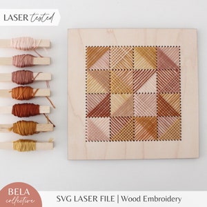 Modelli di ricamo per trapunta moderna per fienile SVG per taglio laser, kit di progetto per principianti Glowforge, file di taglio personalizzato, set di kit di ricamo