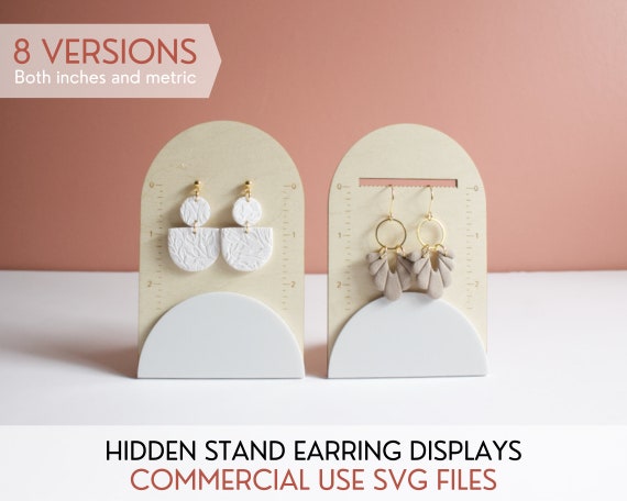 Earring Display Stand, Grid Pattern - Rectangle - Laser Cut Digital –  Camille Woodward Art & Design, LLC.