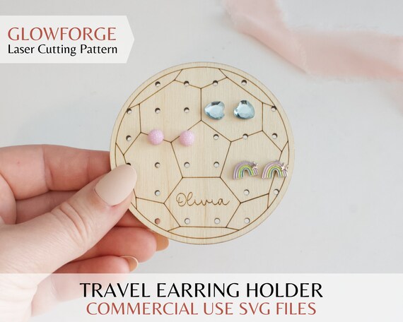 Travel Earring Holders Set of SVG Laser Cut Files for Glowforge, Stud  Earring Holder, Minimalist Jewelry Display Stands for Earrings, Boho 