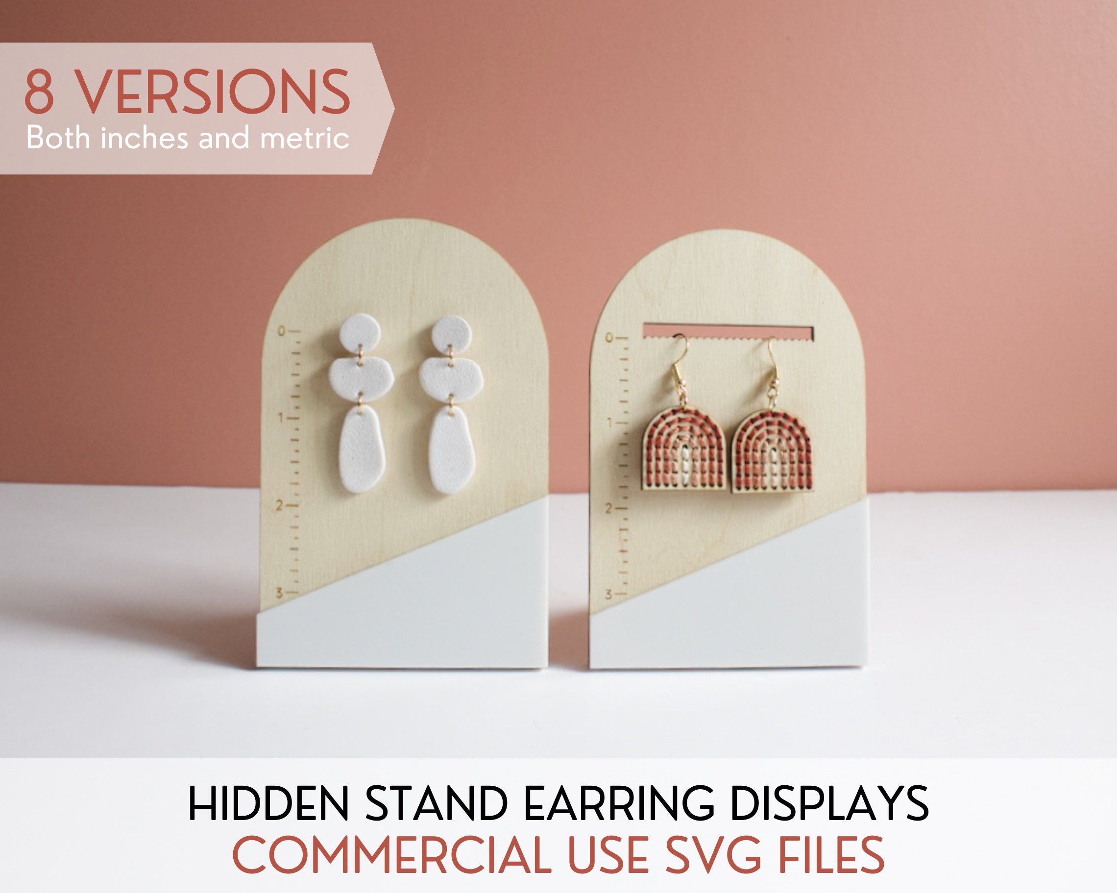 Earring Display Card Flat Rack Display SVG File-craft Show Jewelry
