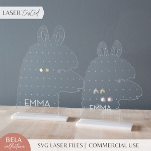 Lama boucle d'oreille support fichier découpé au laser SVG pour Glowforge, porte-bijou personnalisé pour filles, présentoir de boucle d'oreille suspendu personnalisé, maman lama