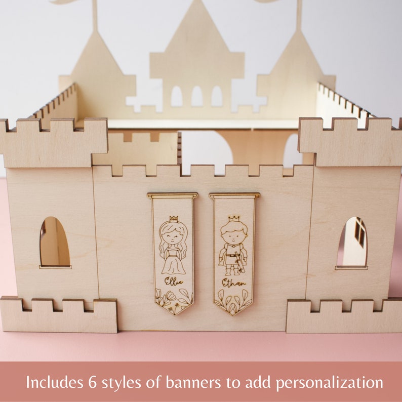 SVG Castle Set of Laser Cutting Scoring Files Princess, Unicorn, Prince, Knight, Wizard, Fairy Godmother, Dragon Figurines DIY Dollhouse image 3