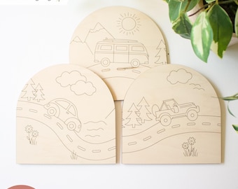Classic Car SVG: Outdoor Adventure Laser Cut File, Nursery Decor
