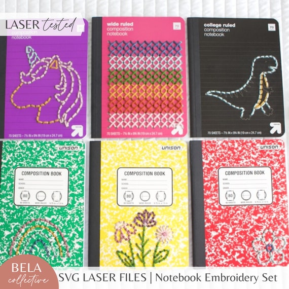 SVG Set of Composition Notebook Yarn Sewing Patterns for