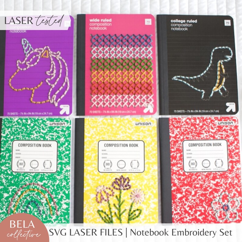 Composition Notebook SVG Laser Cut Pattern: Yarn Sewing Project ...