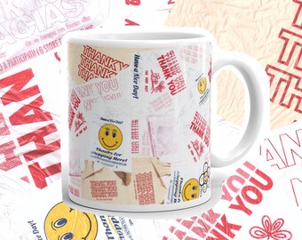 Take-Out Coffee Mug: Bodega Bag Print, Thank You Gift