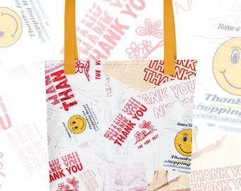 Take-Out Tote bag | thank you bag, shopping tote, market tote, have a nice day bag