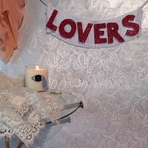 Lovers Glittering Fringe Banner Love Banner Fringe Wall - Etsy UK