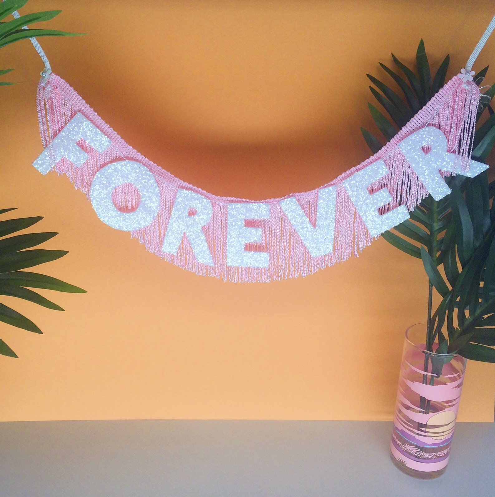 Forever Glittering Fringe Banner Garland Wall Hanging Cool Etsy