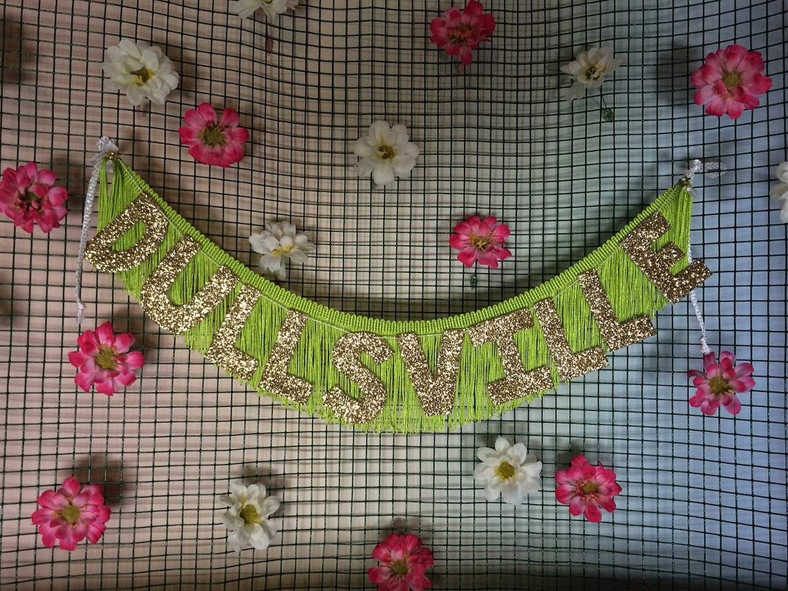 Dullsville Glittering Fringe Banner Fringe Wall Hanging Etsy
