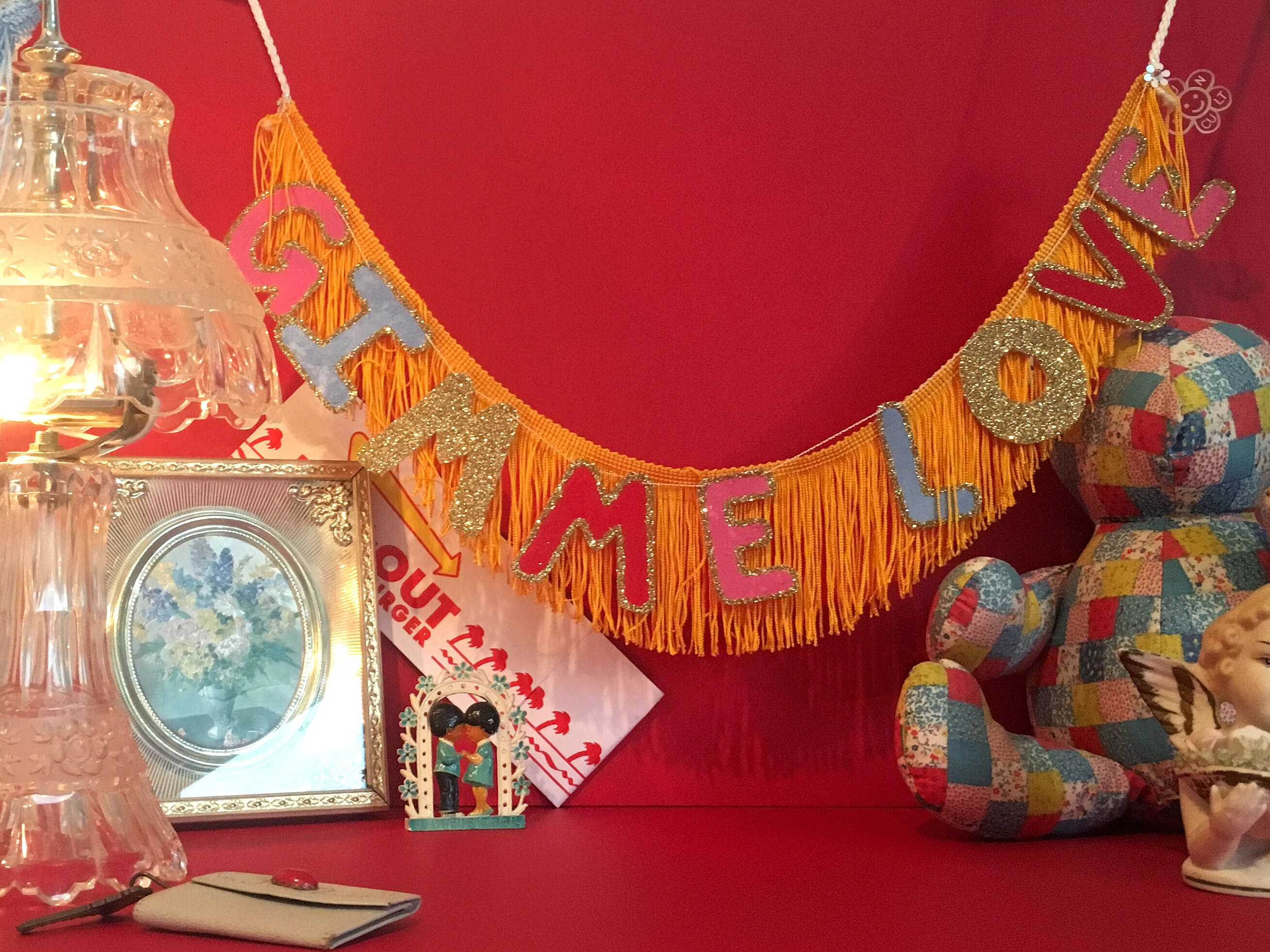 Gimme Love Fringe Banner Fringe Garland Fringe Wall Art Etsy