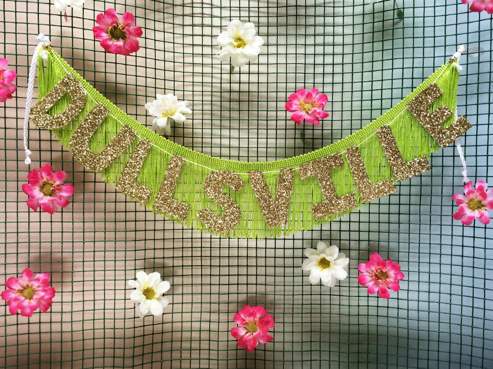 Dullsville Glittering Fringe Banner Fringe Wall Hanging Etsy