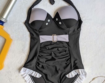 Kingdom Hearts Xion Swim Suit Bathing Suit Cosplay Costume One Piece Beach Summer Wear Womens Girls Female Swimwear Outfit Swimwear KH3