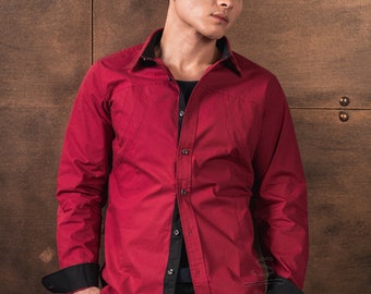 Devil May Cry Dante Red Dress Shirt Casual Cosplay Gamer Fashion Jacket Coat Mens Devil Hunter Daily Everyday Wear