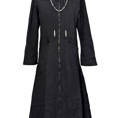 Long trench-coat Kingdom Hearts Organisation XIII, veste à capuche avec chaîne et capuche oversize