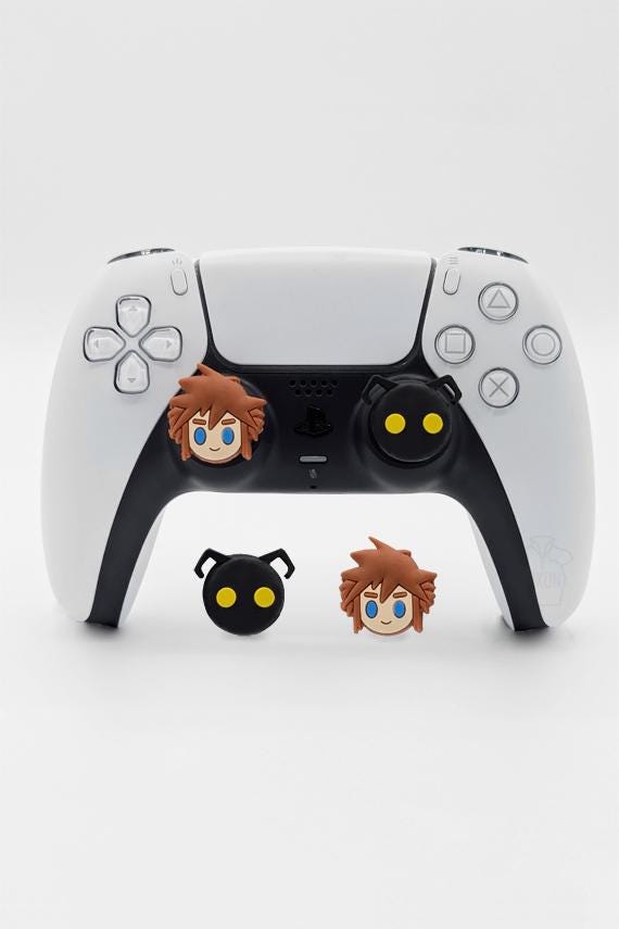 Kingdom Hearts Thumb Grips Caps for Playstation Xbox Steam Deck Controller Sora Shadow Heartless