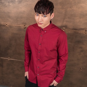 Devil May Cry Dante Red Dress Shirt Casual Cosplay Gamer Fashion Jacket Coat Mens Devil Hunter Daily Everyday Wear image 2