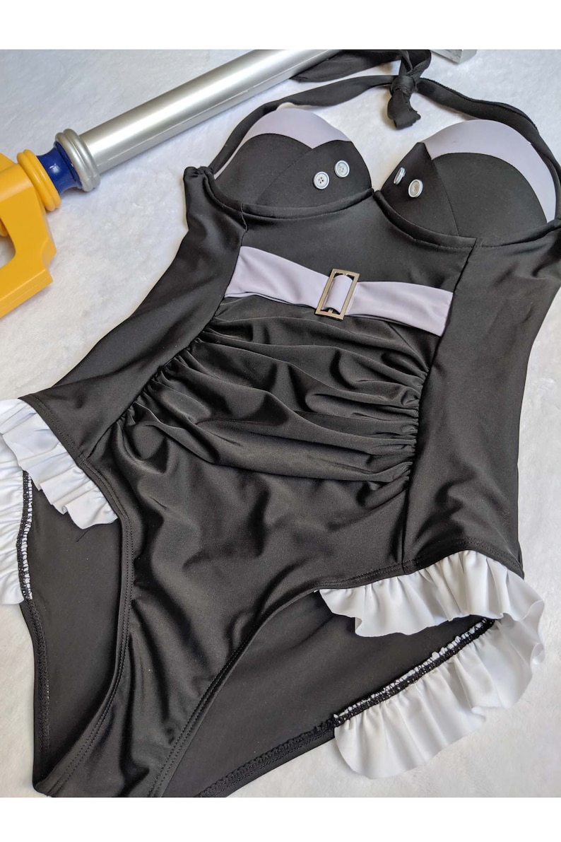 Kingdom Hearts Xion Swim Suit Bathing Suit Cosplay Costume One Piece Beach Summer Wear Womens Girls Female Swimwear Outfit Swimwear KH3 image 2