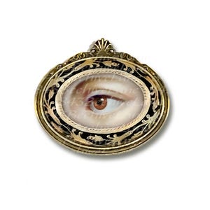 Lover's Eye Brooch: Victorian Inspired Eye Portrait Pin