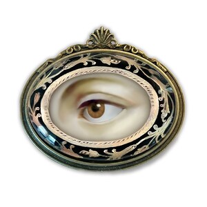 Lover's Eye Brooch Reproduction, Georgian / Victorian Inspired Lover's Eye Brooch, Eye Pin, Eye Jewelry, Blue Eye Pin, Gift for Loved One