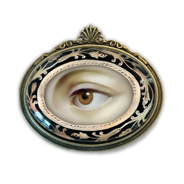 Lover's Eye Brooch Reproduction, Georgian / Victorian Inspired Lover's Eye Brooch, Eye Pin, Eye Jewelry, Blue Eye Pin, Gift for Loved One