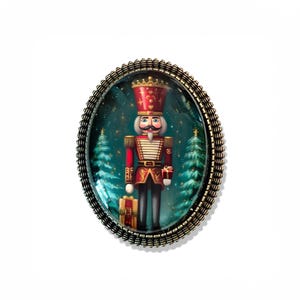 Nutcracker Brooch, Christmas Brooch, Christmas Pin, Nutcracker Pin, Nutcracker Ballet Jewelry, Winter Jewelry, Sentry Pin, Office Gift Idea