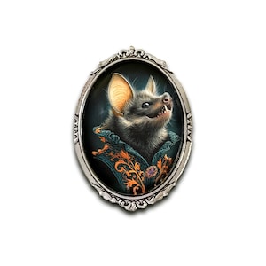 Bat Brooch, Vampire Bat Brooch, Fancy Bat Pin, Halloween Brooch, Cute Halloween Pin, Halloween Jewelry, Halloween Gift, Vampire Pin