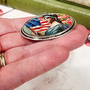 Handmade Statue of Liberty Brooch: Vintage Style Americana Pin, 250th Celebration image 8