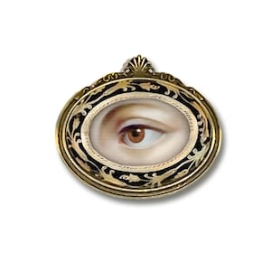 Broche de ojo de amante: Pin con retrato de ojo de inspiración victoriana