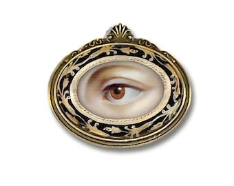 Lover's Eye Brooch: Victorian Inspired Eye Portrait Pin
